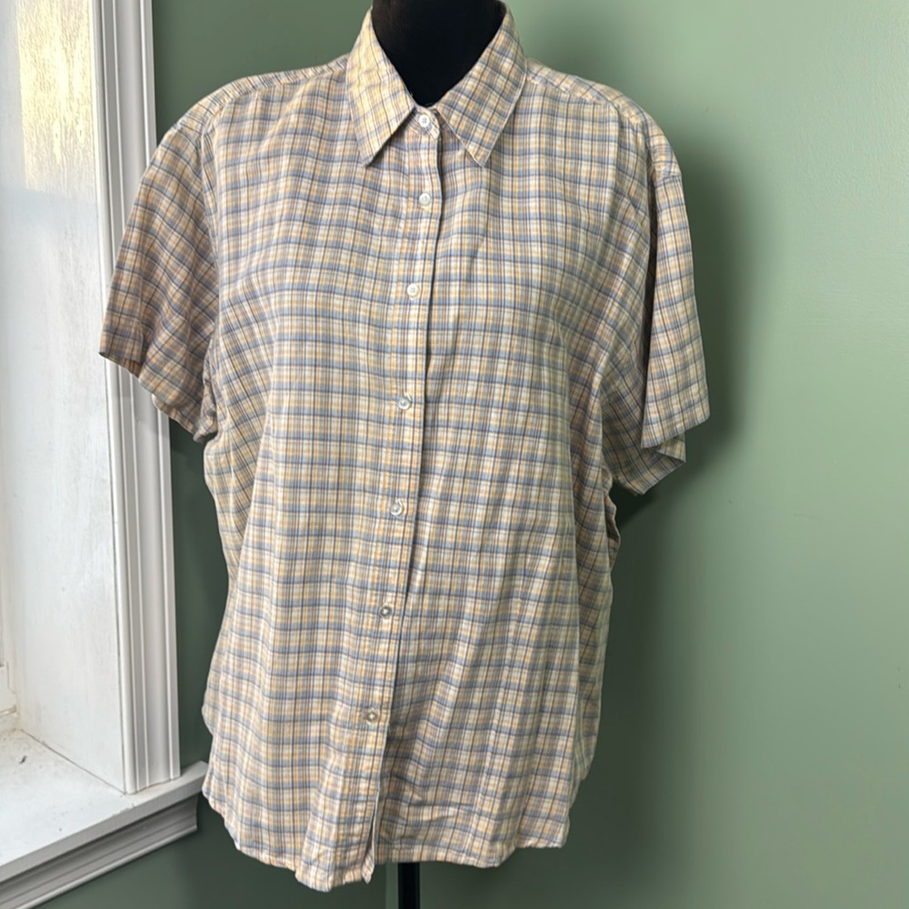 Wrangler blues short sleeve button-down shirt 2X